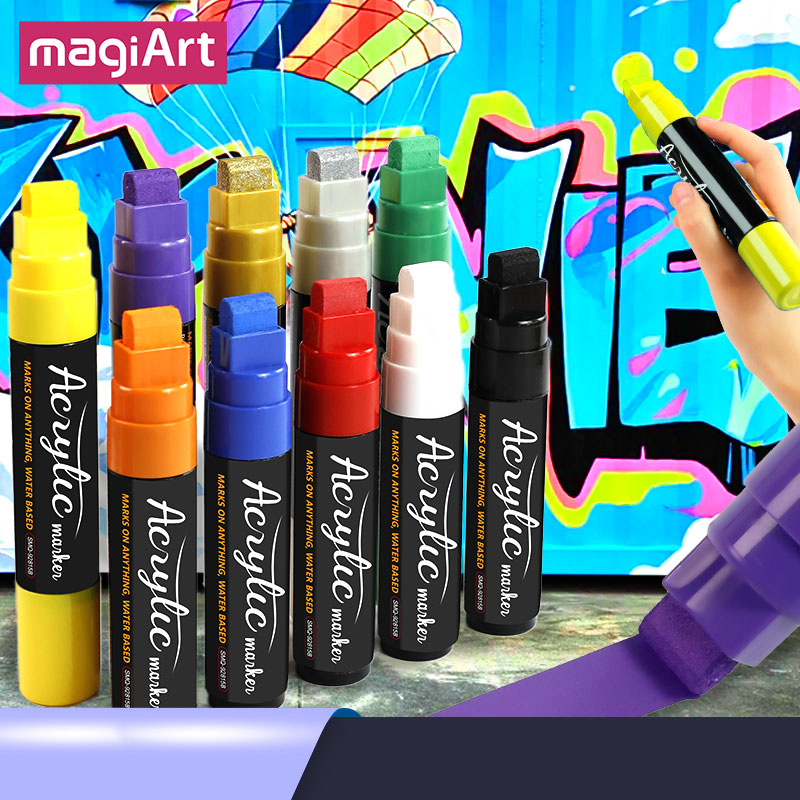 Art Craft Jumbo - 10 Warna Spidol Akrilik Permanen Jumbo