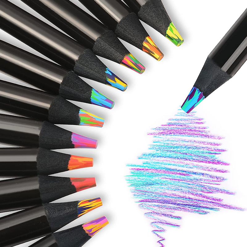 Art Craft Jumbo - Pensil multiwarna gradien pelangi pensil warna
