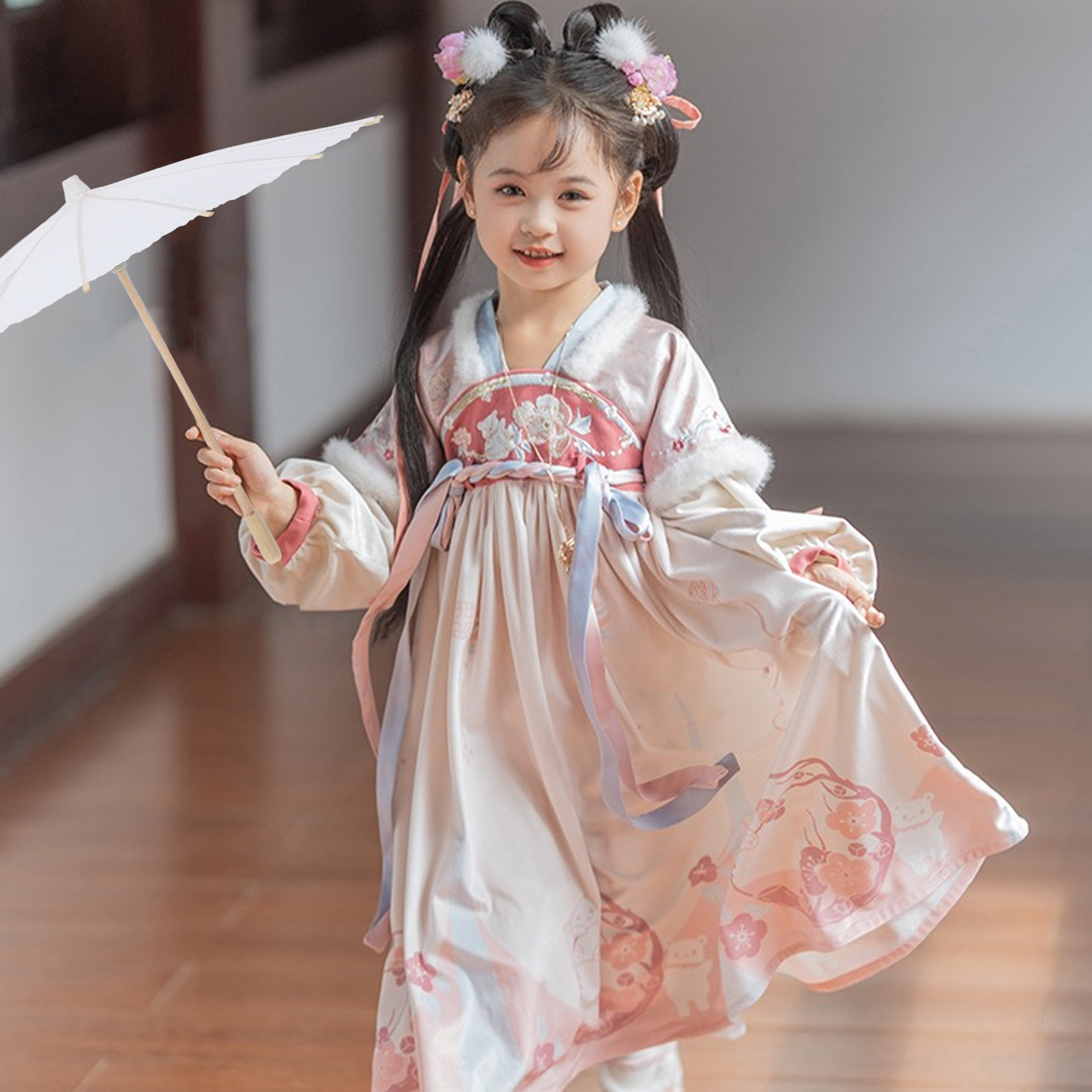 Art Craft Umbrella - 2Pcs Payung Kertas Putih DIY untuk