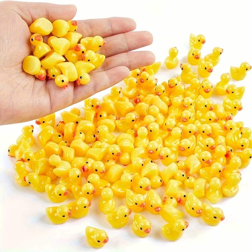 Art Craft Duck - 100 Buah Patung Bebek Resin Mini