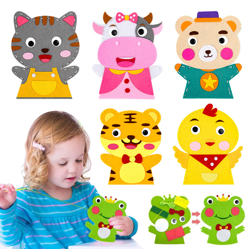 Art Craft For 3 Year Old - Boneka Tangan Hewan Kartun Lucu Mainan