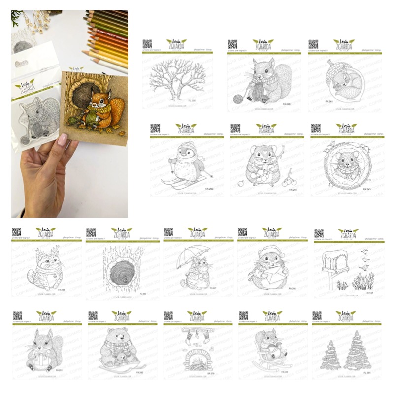 Rubber Stamp Blank - Penguin Mailbox berlubang rusa kutub Natal