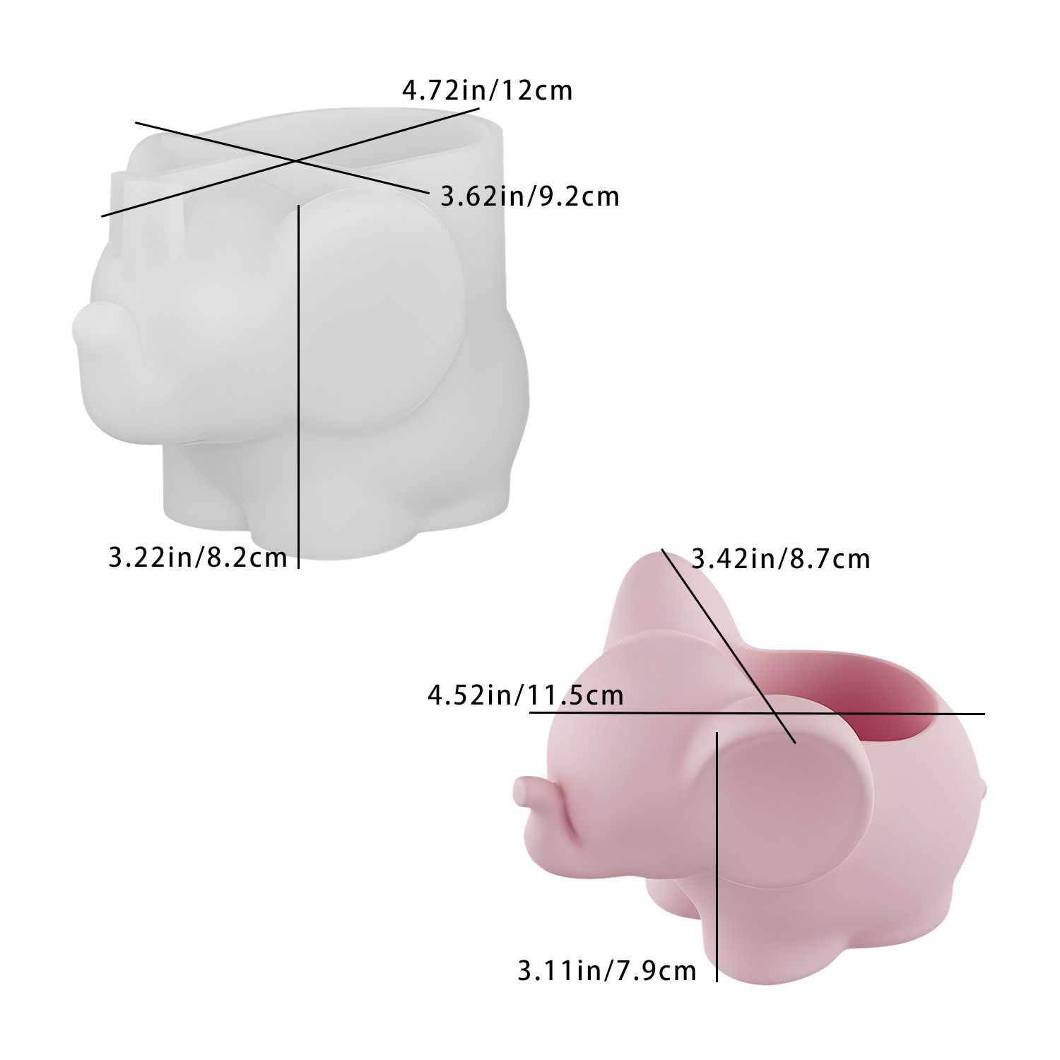Art Craft Vase - Cetakan Resin Tempat Penyimpanan Bentuk Gajah