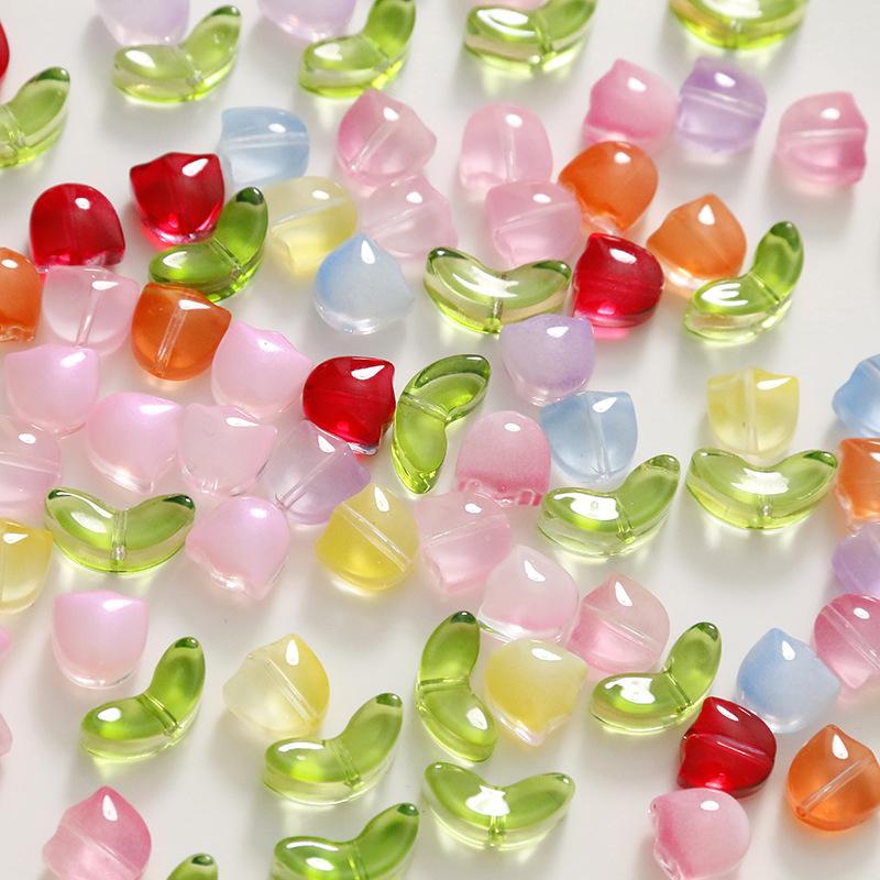 The Art And Craft Of Jewelry - Manik-manik Bunga Lampwork 30Pcs Manik-manik Kaca