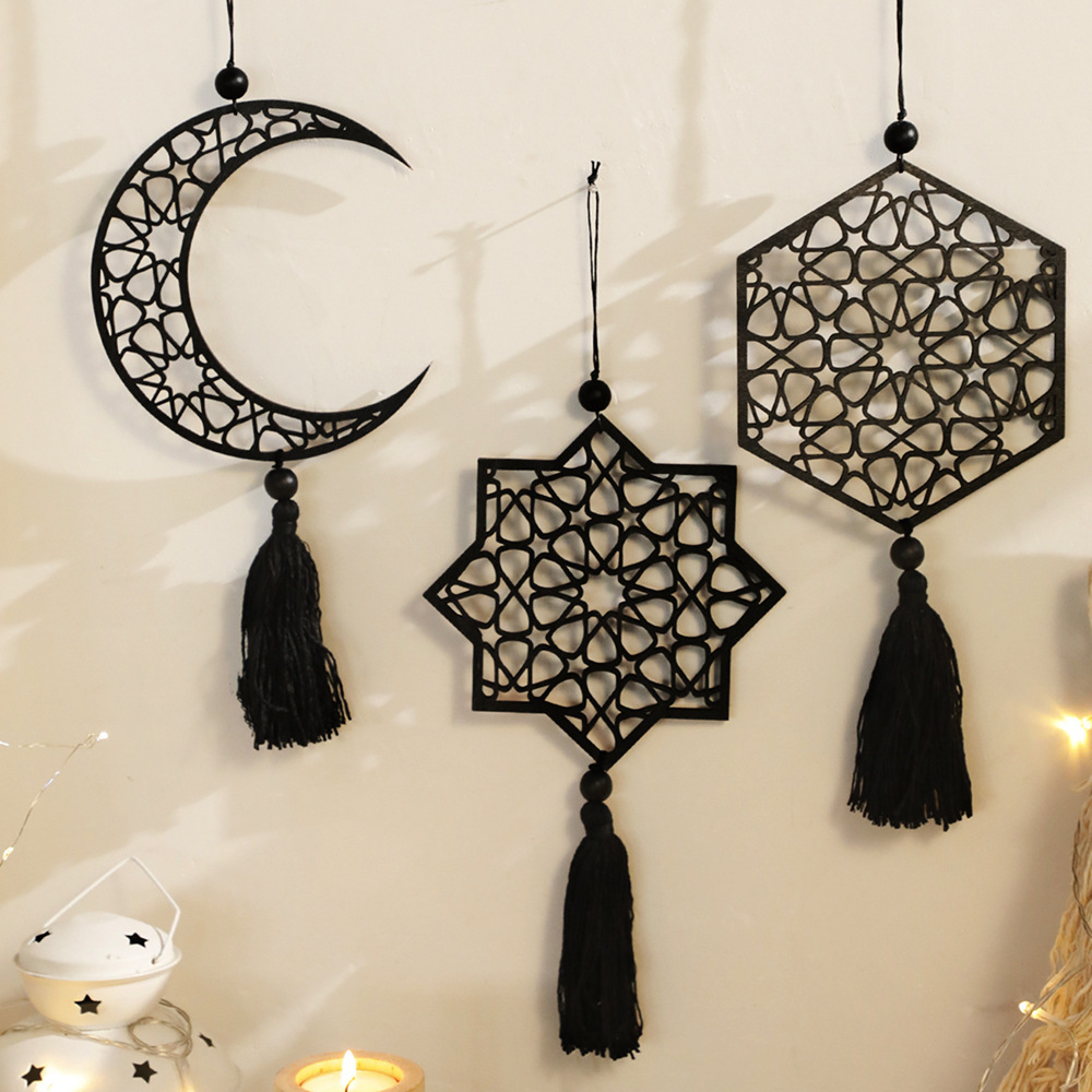 Unique Art Craft - Ornamen Gantung Kerajinan Kayu Berbentuk Bintang