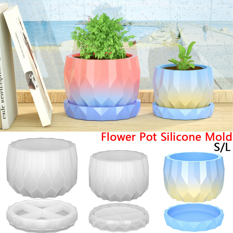 Art Craft Vase - 1 Set cetakan penanam silikon untuk