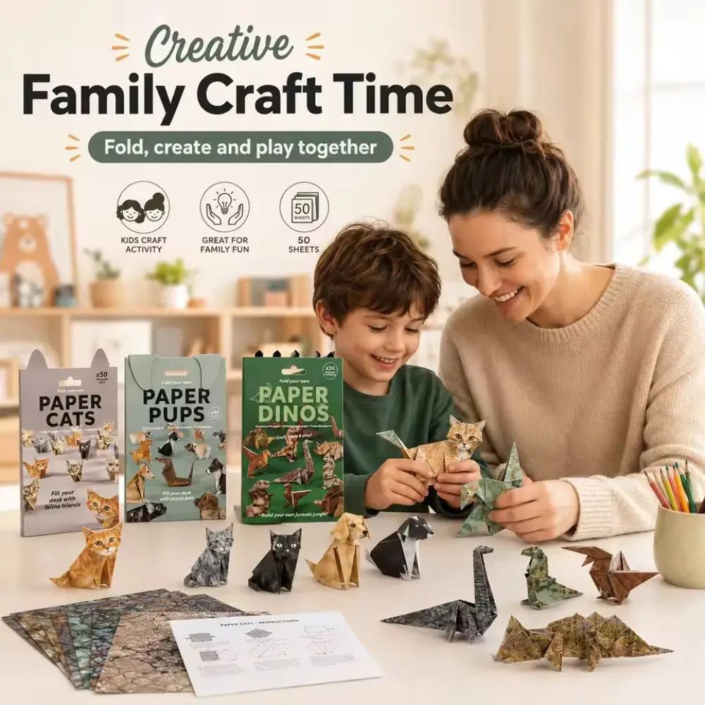 Art Craft Dinosaurs - Kucing Kertas DIY Kreatif 50 Lembar