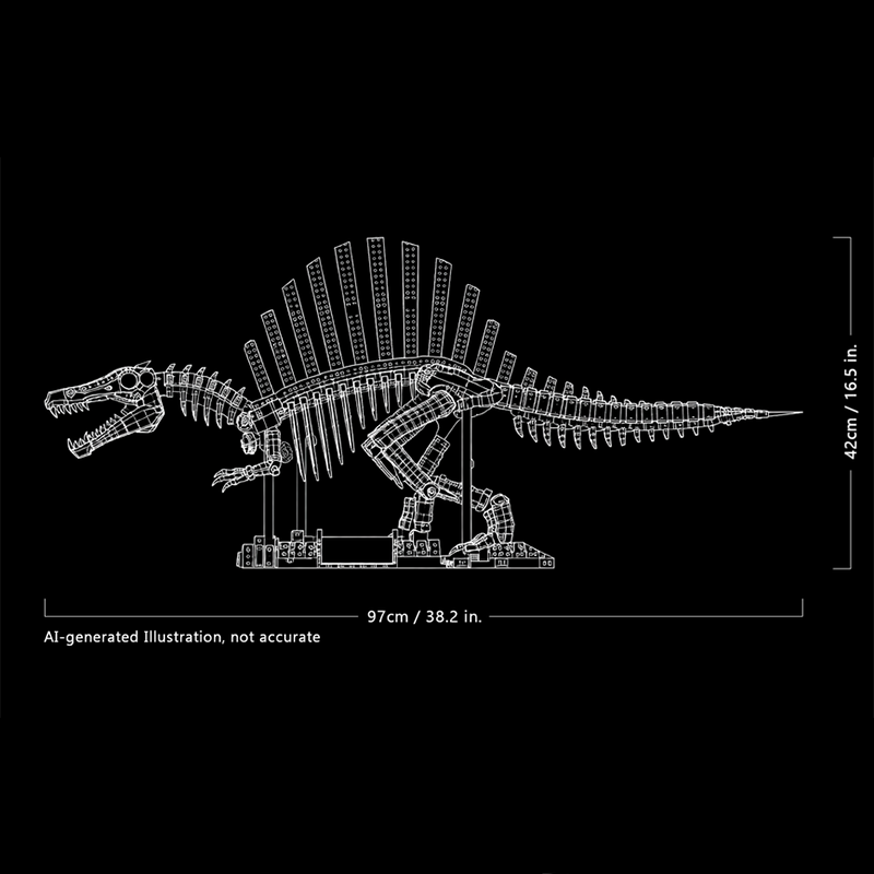 2246pcs MOC Dinosaurus Spinosa - Art Craft Dinosaurs ulasan dan harga