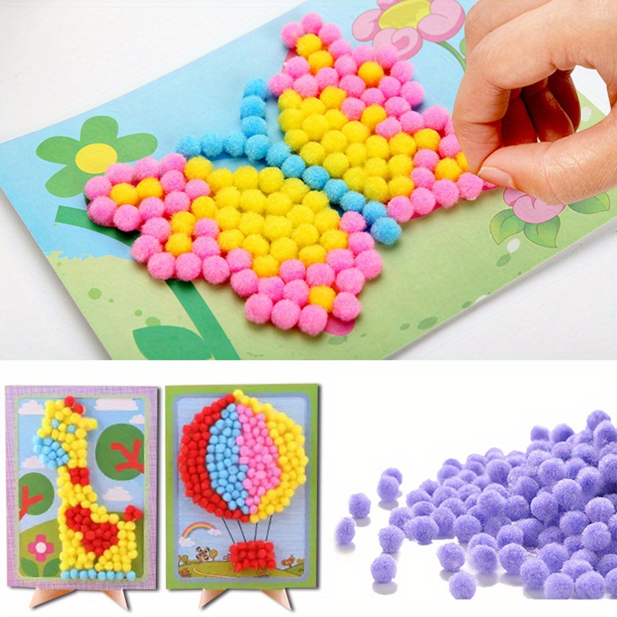 2 Buah 16X21Cm Lukisan Pom-Pom - Unique Art Craft ulasan dan harga