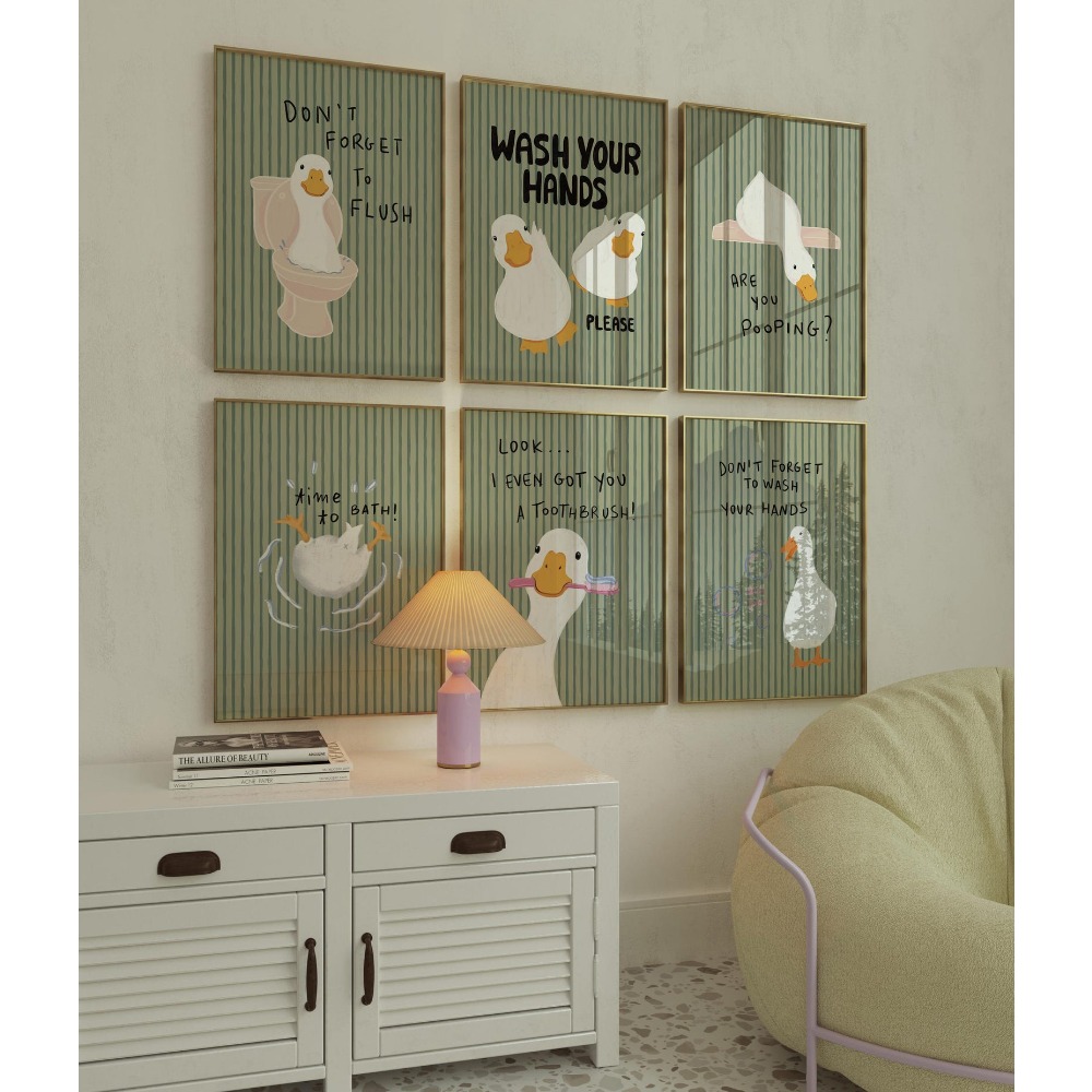 Seni Dinding Kamar Mandi Tanpa - Art Craft Duck ulasan dan harga