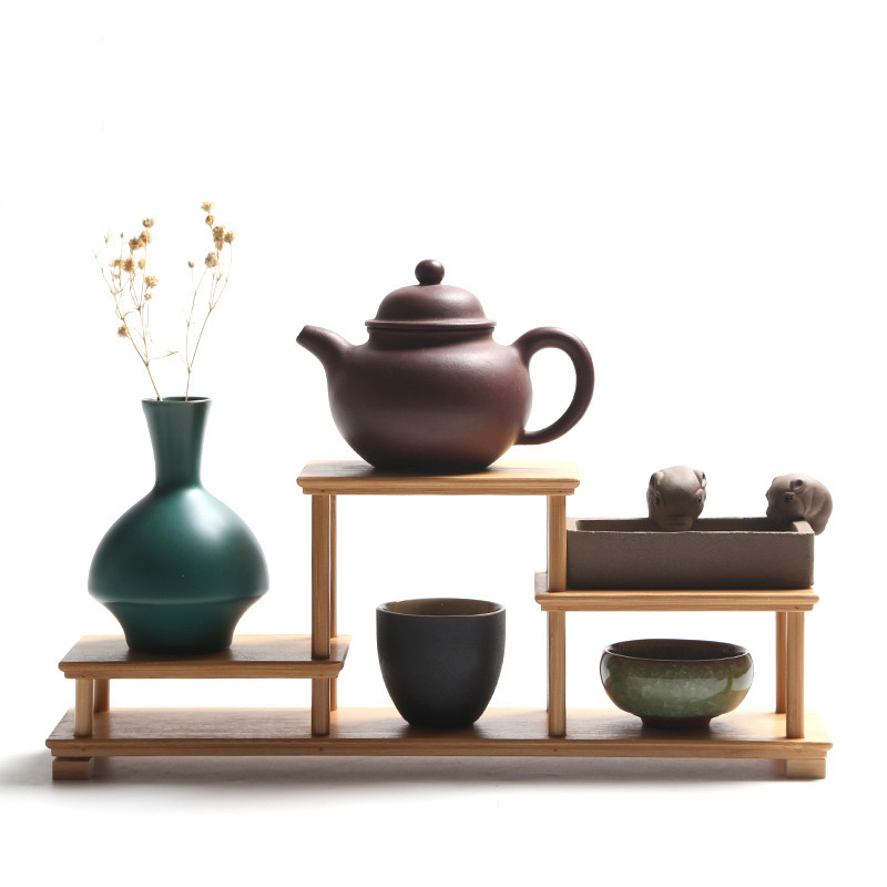 Rak Dekoratif Bambu dan Kayu D - Art Craft Vase ulasan dan harga