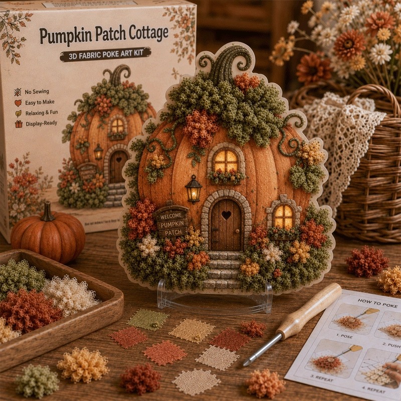 Kit Seni Poke Kain 3D Desain D - Art Craft Bakery ulasan dan harga