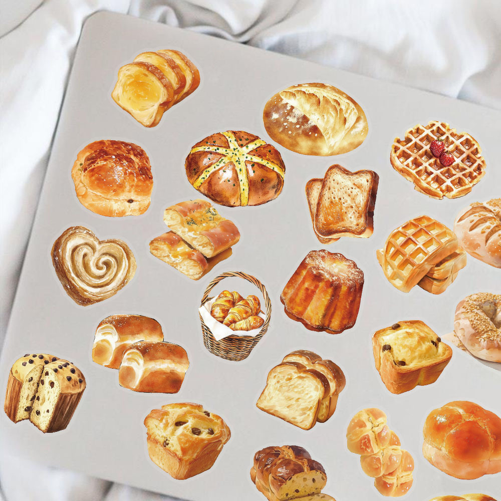 50 Buah Set Stiker Roti Esteti - Art Craft Bakery ulasan dan harga