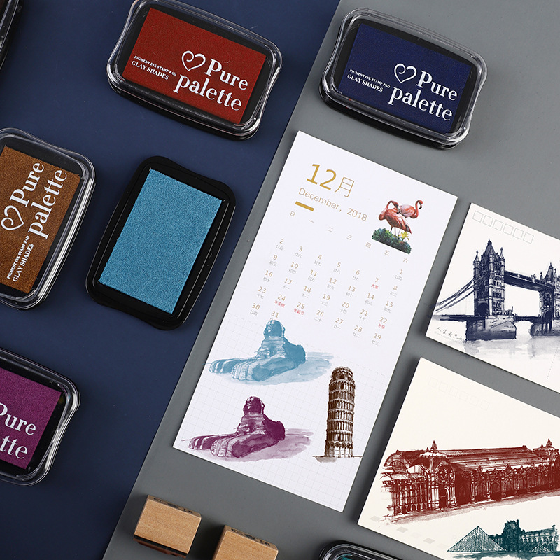 12 Warna Ukuran Besar Bantalan - Rubber Stamp Blank ulasan dan harga