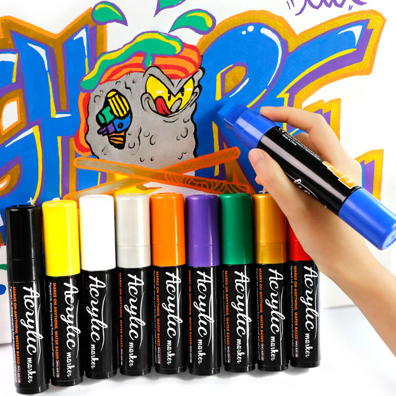 10 Warna/set Spidol Akrilik Pe - Art Craft Jumbo ulasan dan harga