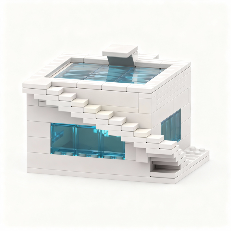 193pcs MOC Model Kolam Renang  - Art Craft Ideas For Christmas ulasan dan harga