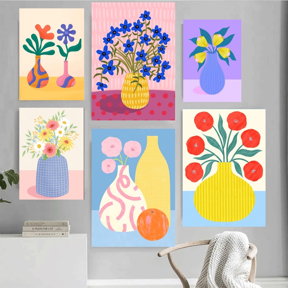 Poster Seni Vas Abstrak untuk  - Art Craft Vase ulasan dan harga