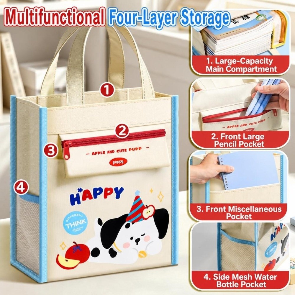 Tas Tote Sekolah Oxford yang L - Art Portfolio Bag ulasan dan harga