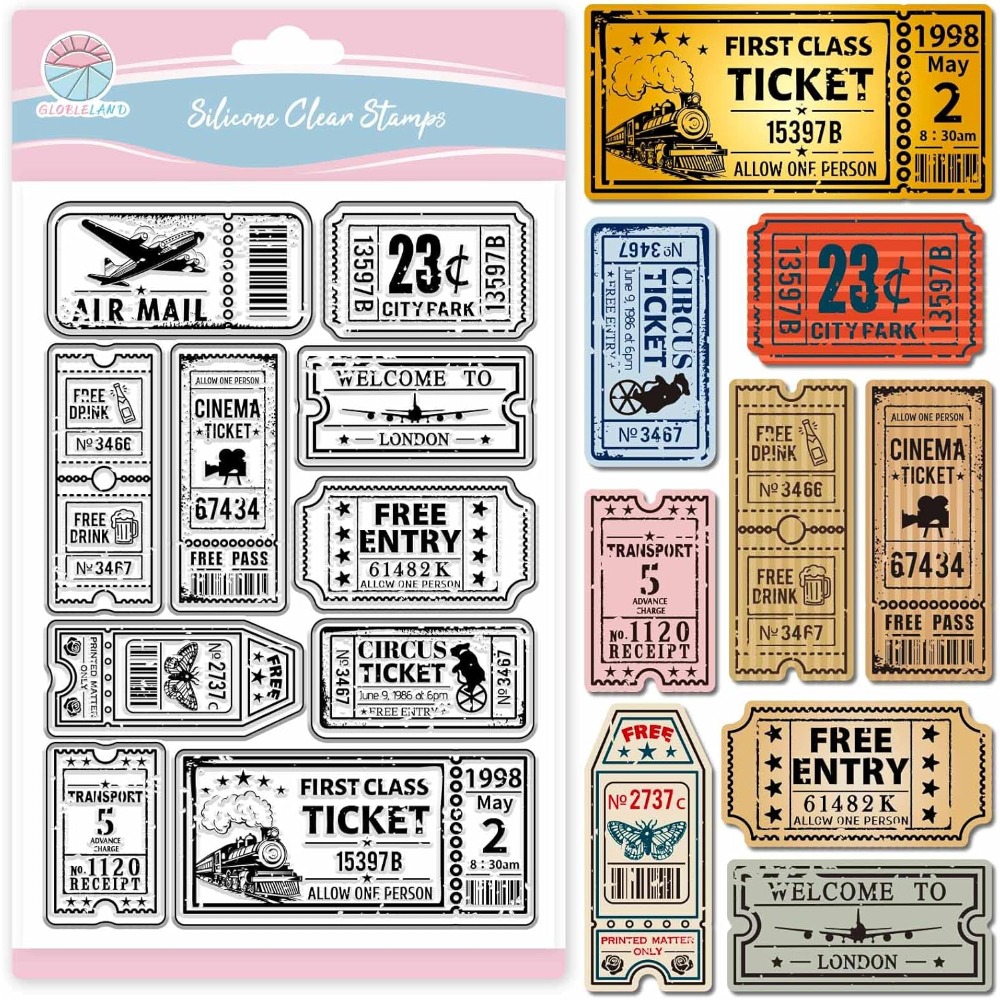Stempel Bening Tiket Antik unt - Rubber Stamp Blank ulasan dan harga