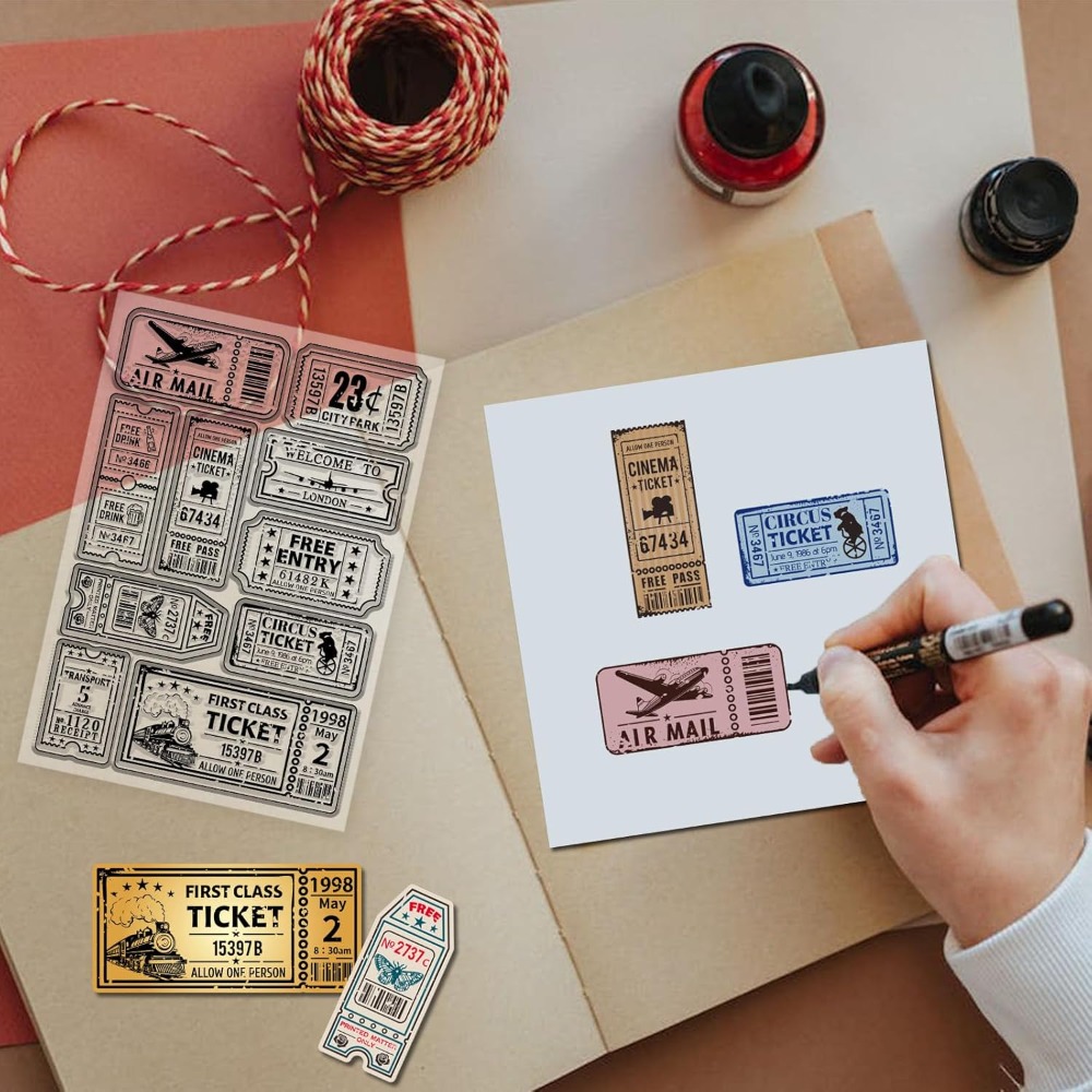 Stempel Bening Tiket Antik unt - Rubber Stamp Blank ulasan dan harga
