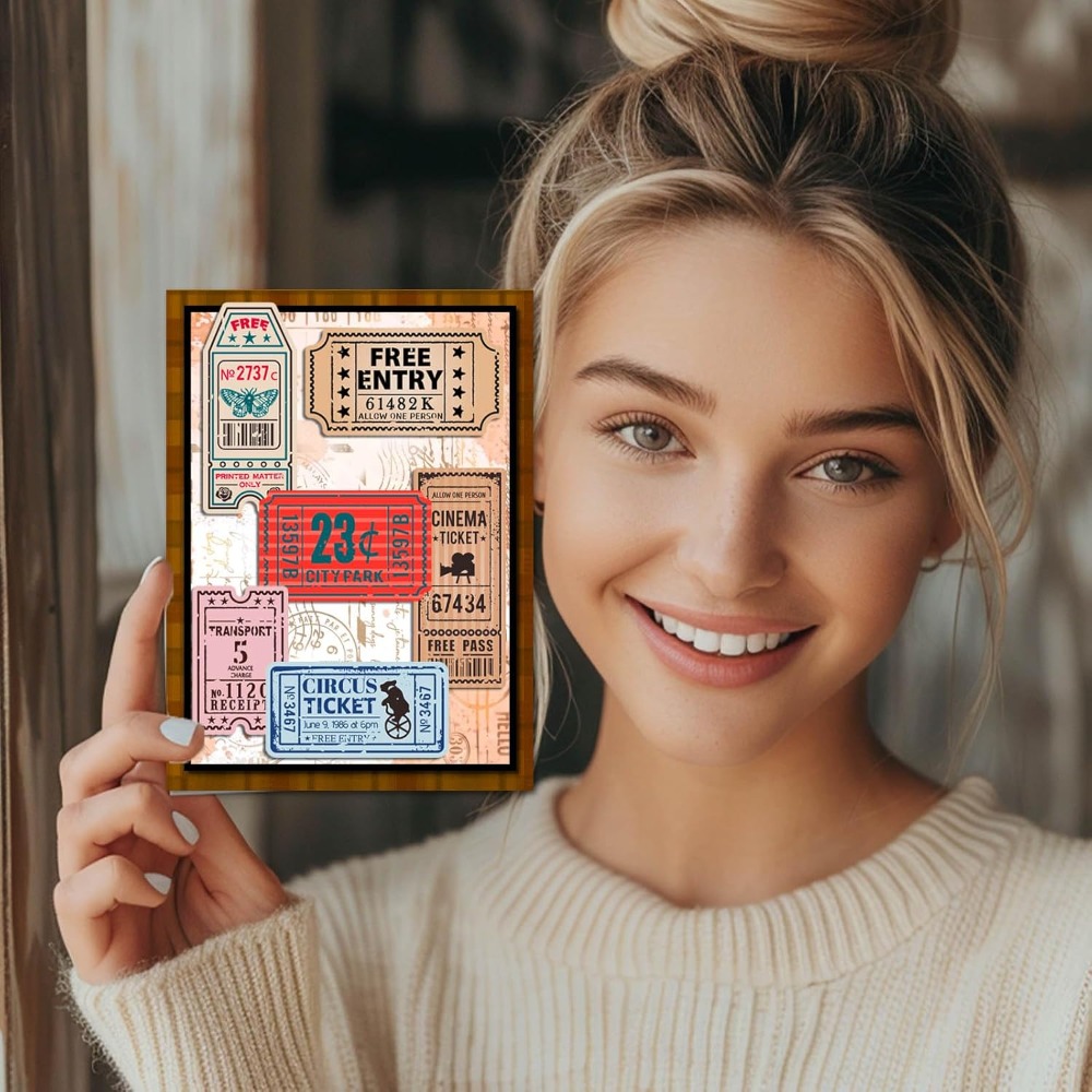 Stempel Bening Tiket Antik unt - Rubber Stamp Blank ulasan dan harga